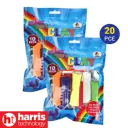Party Central [20PCE] Super Soft Clay Kit Bright Colors Flexible Modeling Clay