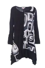 Crinkle Panelled Tunic--CLA-3809