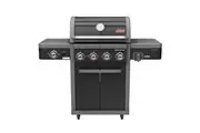 Coleman Revolution 4 Burner Barbeque Gas BBQ Cooker w/Side Burner Black Gloss