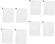 KOMBIUDA 8pcs Polyester Mesh Bags Portable Drawstring Pouch with Cord Lock Closure for Organizing Sports Balls Beach Toys and Clothes