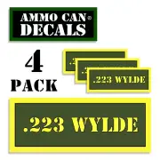 223 WYLDE Ammo Can Decals.223 Ammunition Case Stickers Labels 3"x1.15" 4pack AG