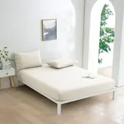 Dreamaker Micro Flannel Combo Fitted Sheet Set - Cream