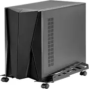 PH24FL Computer Trolley Width- & Length-adjustable CPU Holder Compatible w/Fat Gaming PCs in Black