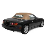 Mazda Miata Convertible Top, Plastic Window Factory Style, Light Tan