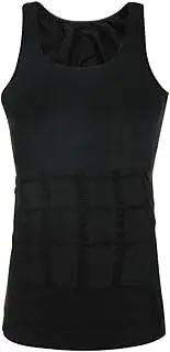 Mens Workout Compression Shirts - Gym Waist Slimming Shapewear Breathable Tummy Control Base Layer for Parties