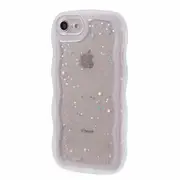 JTW Series for iPhone 7/8/SE (2020)/SE (2022) Case Glitter Stars Wavy Edge TPU Cover