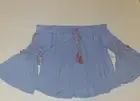 Derek heart strapless Light Blue Top sz L