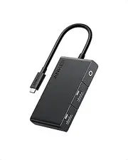 Anker 332 USB-C Hub (5-in-1, 4K HDMI) with 100W Power Delivery, 4K@30Hz HDMI Display, 5Gbps USB-C and USB-A Data Ports for MacBook, iPad, Lenovo, Dell, HP Laptops, and More (Black)
