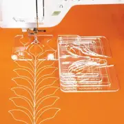 Feathered Leaf Template 4 and1 template for sewing machine #QR-FL5T #1 set =5pcs