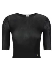 [Saint Laurent] Saint Laurent-Cassandre Top Nero-Donna L