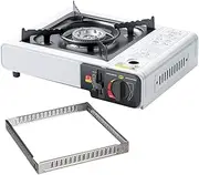 Camping Stove Portable - Portable Cooking Burner for Outside | Automatic Ignition, Compact Outdoor Stove for Garden BBQ Road Trips Hiking Picnic Backpacking