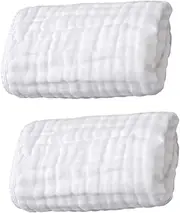 RORPOIR Bath Towel Set Baby Swaddle Blanket 2pcs Pure Cotton Soft Absorbent for Newborns