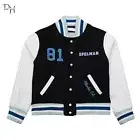New Letterman Spelman College Jaguars Homecoming Black and White Varsity Jacket