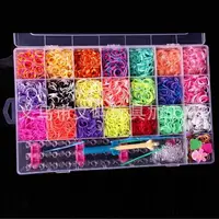 在飛比找樂天市場購物網優惠-款彩虹手工編織器彩色橡皮筋益智兒童玩具編織手鏈盒子套裝9