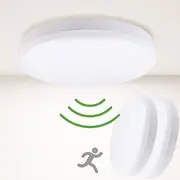 Light ControlRadar Motion Sensor Light 12W 18W 6000K Wired Ceiling Light Fixture Motion Detector LED Ceiling Light Embedded Sensor Light for Corridor Staircase