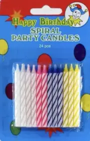 48 Pce Spiral Birthday Candle Party Cake Decoration Bulk