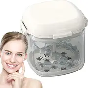 Retainer Holder | Hierarchical Hollow Out Teeth Aligner Case with Mirror Brush - Clear Mouthguard Case, Hierarchical Travel for Household, Travel, Clear Braces Pouxa