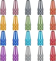 Oruola 20pcs Presta Valve Caps,Aluminum Bicycle Valve Stem Caps,Corrosion Resistant,French Valves Alloy Bike Tire Caps,Bike Valve Caps for MTB Road Racing Bicycle,10 Colors