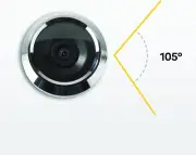 Digital Door Viewer, Weatherproof, 110 Angle, LCD Screen, Live View, Silver
