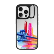 iPhone 16 Pro Mirror Ring Stand Case MagSafe Compatible New York State of Mind