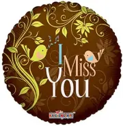 I Miss You Round Shaped 17 Inch Mylar Balloon Bulk