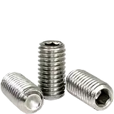 #10-32 x 3/4" Socket Set Screws Cup Point, Fine, 18-8 Stainless, 25 Pack