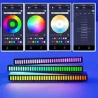 2Pcs Rechargeable APP Sound Control Light RGB 32LED Pickup Lamp Bar(Black) Hot
