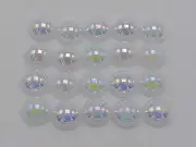 200 White Luster AB Acrylic Round Half Pearl 10mm FlatBack Beads Scrapbook Craft