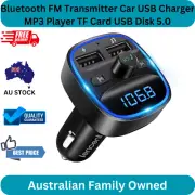 Bluetooth FM Transmitter Car Kit Dual USB Charger MP3 Player TF Card USB Disk 5.