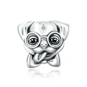 Cute Puppy Silver plating Pendant Charm for Bracelet or Necklace Jewelry