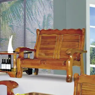 【obis】南洋檜木實木雙人椅