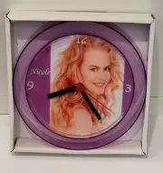 Nicole Kidman 7" Purple novelty wall/desk clock Brand new