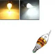 E14 4.5W 800-850lm White/Warm White 3LED Candle Light Bulb AC 85-265V 837 WARM WHITE