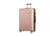 Wanderlite 28'' Luggage Travel Suitcase Set TSA Carry On Hard Case Rose Gold