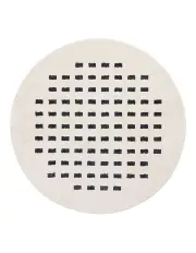 [LOOPSIE] Taber Rectangles Washable Round Rug in Cream/Black