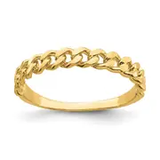 14K Yellow Gold Chain Link Band Ring