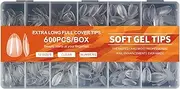 IEFIEL 600Pcs Extra Thin False Nails Kit for Women Full Cover Non Abrasive Semi Frosted Fake Nails 24 Sizes DIY Manicure Set with Glue Salon Quality Press On Nails Type C One Size