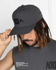 [RVCA] RVCA Men's Commonwealth Deluxe Snapback Cap in Charcoal Grey One Size Charcoal Grey