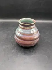 Studio Pottery Mini Vase Multi Color Glaze 3.5"