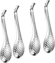 Cabilock 4Pcs Caviar Colanders Stainless Steel Colander Spoons for High Efficiency Filtration Home Kitchens Bars Restaurants Practical Kitchen Utensils for Caviar