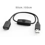 Data Sync USB 2.0 Extender Cord USB Extension Cable With ON OFF LED Indic