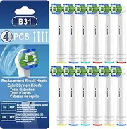 Replacement Toothbrush Heads Compatible with Oral B Braun, 12 Pack Professional Electric Toothbrush Heads Compatible with Oral B Pro 1000, 500, Smart 1500, Genius X Series, White