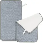 RAINFLOW Washable Quilted Thicker Changing Pad Liner - 2 Pack Waterproof Diaper Changing Pad LinerReusable, Ultra Soft and Absorbt Quilted Changing Table Pads,Washable Changing Mat