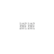 9ct White Gold Diamond Studs