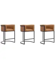 Manhattan Comfort Set of 3 Cosmopolitan Counter Stools