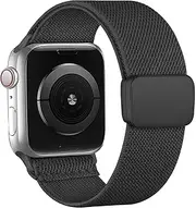 Magnetic Stretchy for Apple Watch Band 46mm 42mm 45mm 44mm 40mm 49mm 41mm 38mm Women Men,Nylon Sport Loop Elastic Adjustable Strap for Apple Watch SE/2nd/iWatch Ultra/Ultra 2 Series 10/9/8/7/6/5/4/3/2/1