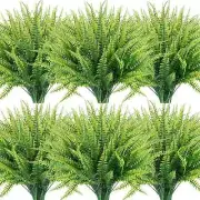 12 Bundles Artificial Plants Fake Boston Fern Greenery Outdoor UV No Fade Faux