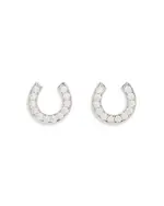 kate spade new york Pave Horseshoe Stud Earrings