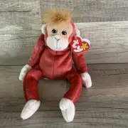 Collectible TY Original 1999 Beanie Buddy Schweetheart Monkey Orangutan Plush 9"