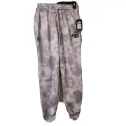 NBA Jogger Mens Sweat Pants Small Light Gray Sun Bleached Tapered Drawstring New